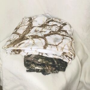 Minky soft camo fabric true timber and snow